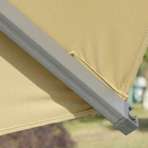 Rootz Cantilever Umbrella - Parasol Cantilever - Parasol - Umbrella - Sun Protection - 360° Rotation - Khaki - 298L x 298W x 269H cm