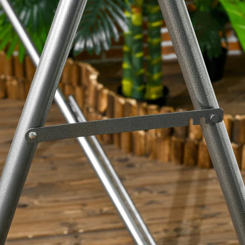 Rootz Hangmatstandaard - 2-in-1 Hangmatstandaard - Weerbestendig - Droogrek - Zwart - 290cm x 92cm x 88cm