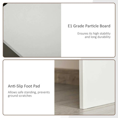 Rootz L-Shaped Desk - Computer Desk - Corner Desk - Storage Shelf And Drawer - White - 117x82x74 Cm