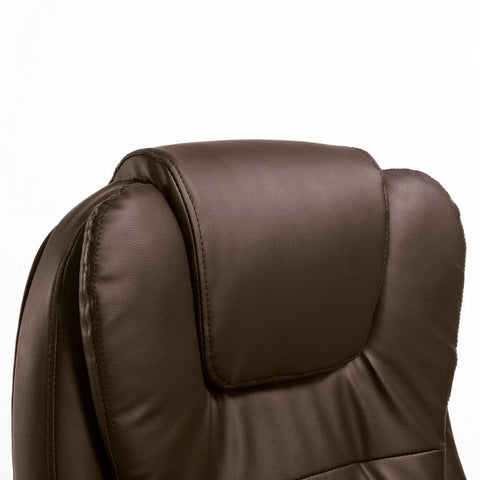 Rootz Bürostuhl – Vibrationsmassagestuhl – Massagestuhl – Gaming-Stuhl – Computerstuhl – Leder – Braun