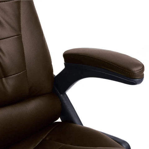 Rootz Bürostuhl – Vibrationsmassagestuhl – Massagestuhl – Gaming-Stuhl – Computerstuhl – Leder – Braun