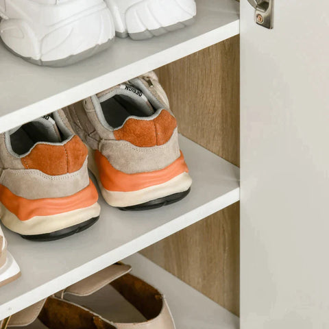 Rootz Shoe Cabinet - Storage Cabinet - Drawer Cabinet - Cabinet - Wood - White - 68 cm x 35 cm x 102.5 cm