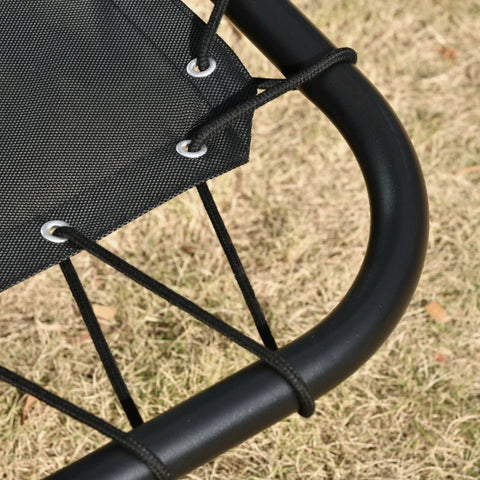 Rootz Schaukelliege – Schaukelstuhl – Entspannungsliege mit Dach – Garten – Balkon – Büro – Dunkelgrau – 185 x 100 x 190 cm