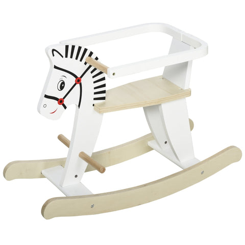 Rootz Children's Rocking Horse - Rocking Animal - Rocking Toy - Children's Horse Swing - White - 68 x 26.5 x 48 cm