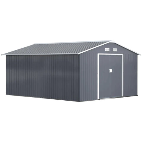 Rootz Tuinhuis - Opslag Tuinhuis - Schuur - Grijs - 12.5 X 11.1ft