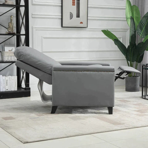 Rootz Recliner Chair - Reclining Function - Armchair - Tv Armchair - Grey -  70.5 cm x 86 cm x 99 cm