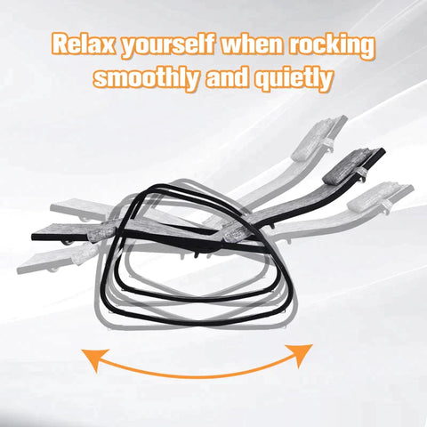 Rootz Rocking Chair - Rocking Lounger - Garden Lounger - Swing Lounger - Grey - 64 x 69 x 108 cm