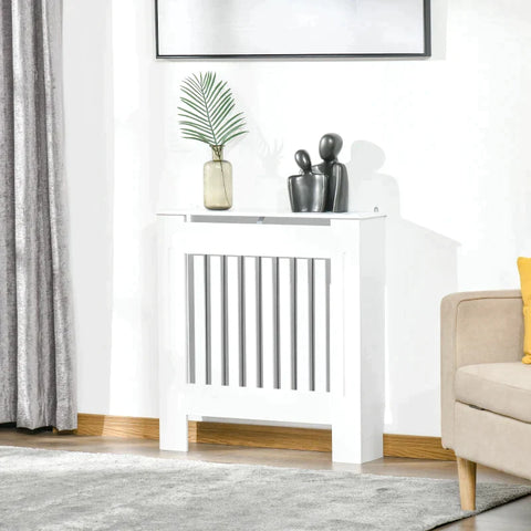 Rootz Radiator Cover - Heating Cover - Radiator Cover For Bedroom Living Room - MDF - White - 78 x 19 x 81cm