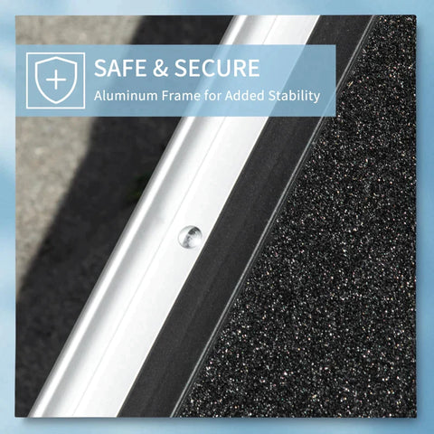 Rootz Pet Ramp - Portable Folding Pet Ramp - Non-slip Ramp - Dog Ramp - For Cars - With One Carry Handle - Black - 183L x 42W x 6.5H cm