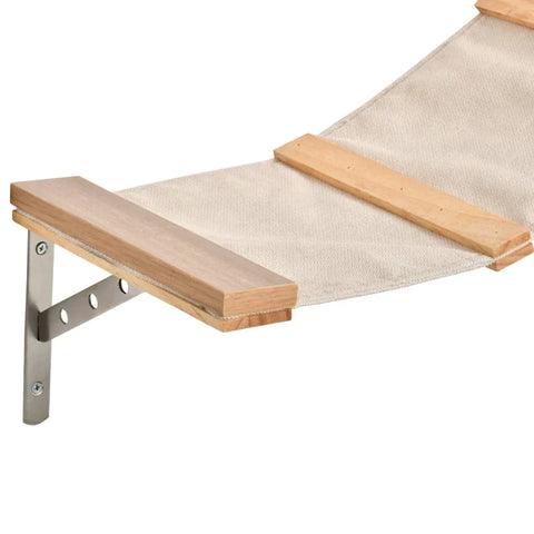 Rootz Climbing Wall For Cats - Cat Climbing Wall With Scratching Post - Cat Stairs - Cat Furniture Hammock - Sisal Acrylic Pine - Light Brown - 100L x 25.5W x 17.5H cm