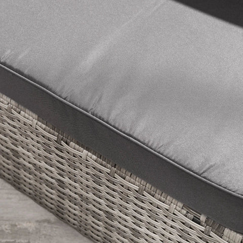 Rootz Rattan Look Sofa Set - 6-piece Rattan Look Sofa Set - Seating Set - Seating Group Set - Metal/PE Rattan/Polyester - Grey