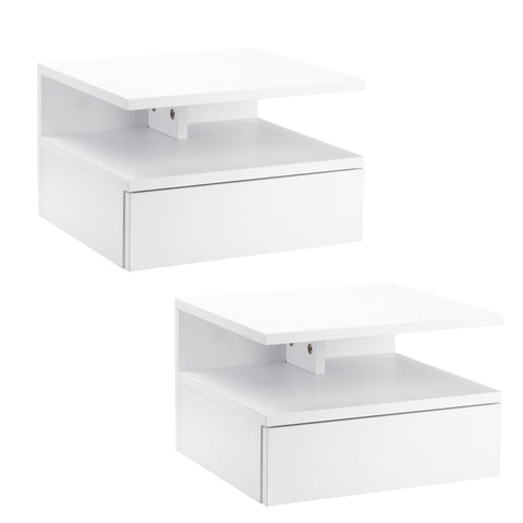 Rootz Bedside Table - 2-piece Bedside Tables - Side Table - Wall Cabinet - 35x32x22.5 cm