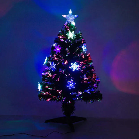 Rootz Christmas Tree - Mini Christmas Tree - Fir Tree - LED Lights - Green - ∅45 x 90 cm