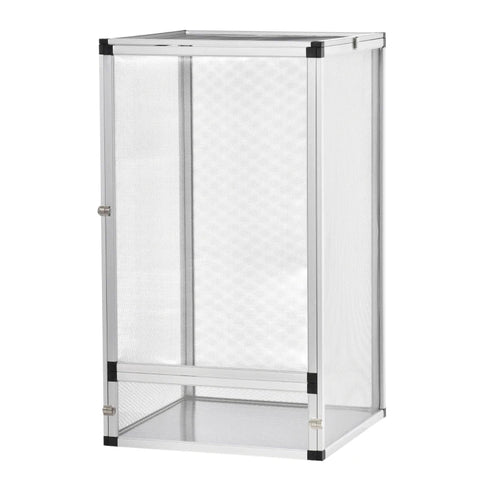 Rootz Reptile Box - Kweekbox voor reptielen - Amfibieën Spinachtigen Reptielenkweekbox - Reptielenkweektank - Aluminium - Zilver - 45 x 45 x 80 cm