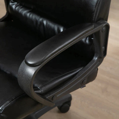 Rootz Office Chair - Swivel Chair With Backrest - Executive Chair - Height-adjustable - Computer Chair - Work Chair - Desk Chair With Rocker Function - Black - 66 x 66 x 107-114 cm