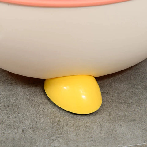 Rootz Potty For Children - 0.5 To 3 Years - Non-slip - Inner Pot - Side Handles - Splash Guard - Fox Design - Plastic - Pink + White + Yellow - 34.5 x 35 x 23 cm
