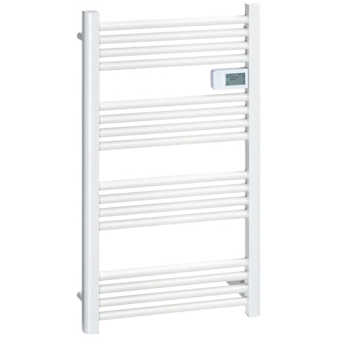 Rootz Towel Warmer - Bathroom Heater - 24/7 Programming - 4 Modes - Overheat Protection - Aluminum - White - 54cm x 4cm x 96cm