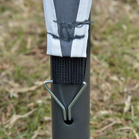 Rootz Gazebo - Party Tent with Double Roof - Marquee Gazebo - Metal - Polyester - Grey - 3.45 x 3.45 x 2.68m