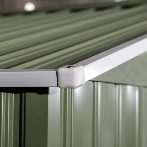 Rootz Tuinschuur - Gereedschapsschuur - Gegolfd Staal - Licht Groen - 2.77 x 1.95 x 1.92cm