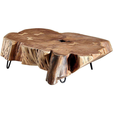 Rootz Industrial Couchtisch – Natürlicher Couchtisch – 104 x 30 x 69 cm