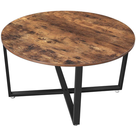 Rootz Round Coffee Table - Industrial Style - Side Table - Cocktail Table - 88 x 88 x 47 cm