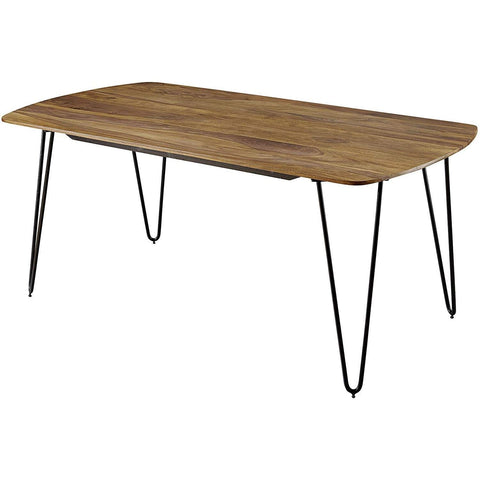 Rootz Dining Room Table - Wooden Table With Metal Legs - Tree Trunk Table - Dining Table - 120 x 76 x 60 cm