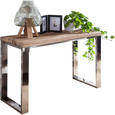 Rootz Console Table - Solid Wood - Brown - 115 x 76 x 46 cm