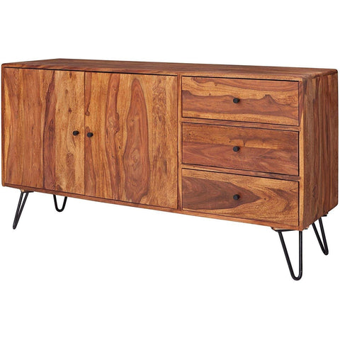 Rootz Sideboards – Massivholzschrank – Sideboard-Schränke – Aufbewahrungsschrank – 140 x 75 x 40 cm