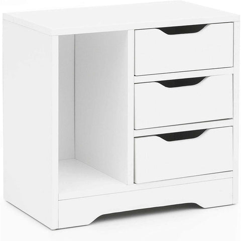 Rootz Nachttisch – Holzschrank – Weiß – 49 x 50 x 30 cm