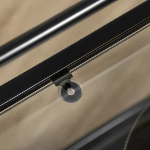 Rootz Kitchen Trolley - Serving Trolley - With 4 Wheels - 2 Shelves And Handles - Black - 75 cm x 40 cm x 80 cm