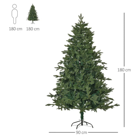 Rootz Christmas Tree - Artificial Christmas Tree - Green - 105cm x 105cm x 210cm