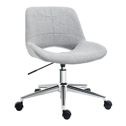 Rootz Office Chair - Height Adjustable - 360° Rotatable - Up To 110 Kg - Metal Frame - Light Gray - 49 x 56.5 x 73-82.5 cm