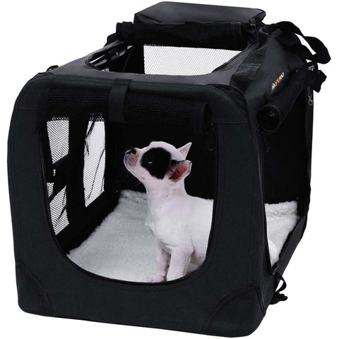 Rootz Transport Box - Dog Box - Transport Bag - Foldable Cat Box - Black