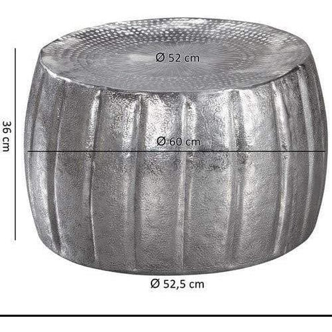 Rootz Aluminum Coffee Table - Modern Living Room Table - 60 x 36 x 60 cm