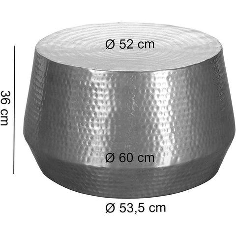 Rootz Aluminium Salontafels - Woonkamertafel - Zilver - 60 x 36 x 60 cm