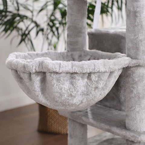 Rootz Krabpaal met 3 kattenholen - 164 cm - Kattenhuis - Krabpaal - Krabpaal - Kattenkrabpalen