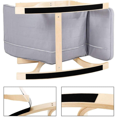 Rootz Schaukelstuhl – Relaxsessel – 5-fach verstellbare Wadenstütze – Sessel – Grau – 67 x 125 x 91 cm