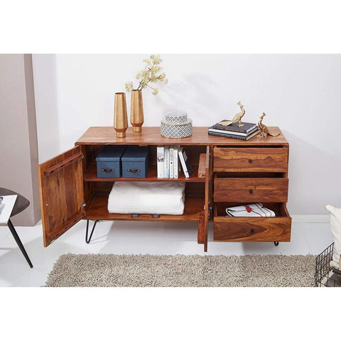 Rootz Sideboards – Massivholzschrank – Sideboard-Schränke – Aufbewahrungsschrank – 140 x 75 x 40 cm