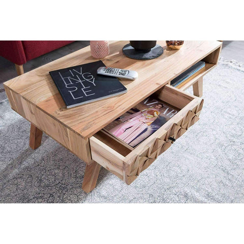 Rootz Coffee Table Wood - Handmade Coffee Table - Coffee Table - Acacia Wood - 95 x 35 x 50 cm