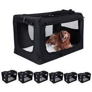 Rootz Transport Box - Dog Box - Transport Bag - Foldable Cat Box - Black