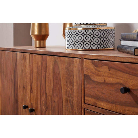 Rootz Sideboards – Massivholzschrank – Sideboard-Schränke – Aufbewahrungsschrank – 140 x 75 x 40 cm