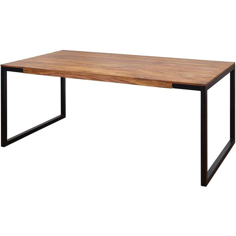 Rootz Eetkamertafel - Houten Tafel Met Metalen Poten - Boomstamtafel - Eettafel - 190 x 100 x 76 cm