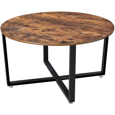 Rootz Round Coffee Table - Industrial Style - Side Table - Cocktail Table - 88 x 88 x 47 cm