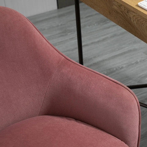Rootz Office Chair - Desk Chair - Working Chair - Swivel Chair - With Rocker Function - Pink - 61 X 59 X 80.5-90.5 Cm