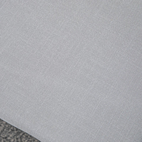 Rootz Voetenbank - Scandi Design - Kruk - Voetenbank - Gestoffeerde Bank - Rubberwood - Grijs + Naturel - 68 cm x 38 cm x 42 cm