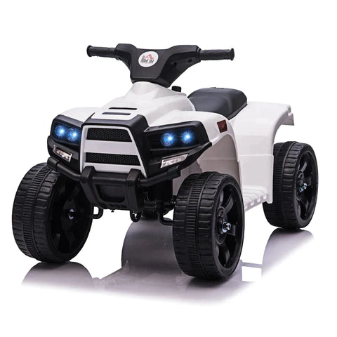 Rootz Mini Electric Quad - Children's Electric ATV Stroller - Electric Motorcycle With 2 Headlights - Electric Quad - Beach Car - Black/White - 65 x 40 x 43 cm