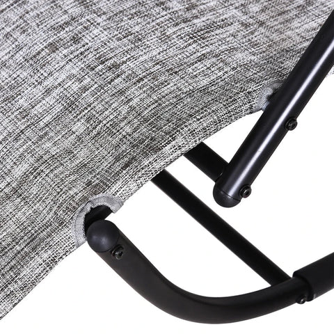 Rootz Schaukelstuhl – Schaukelliege – Gartenliege – Schaukelliege – Grau – 160 x 61 x 79 cm