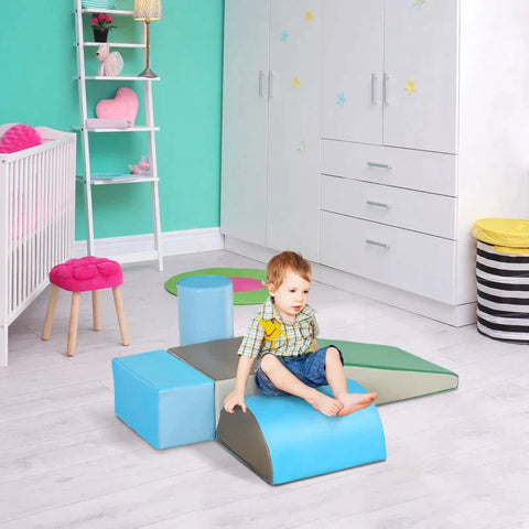 Rootz Building Block Set - Foam Building Blocks - Building Toys - Foam Blocks - Blue/Green