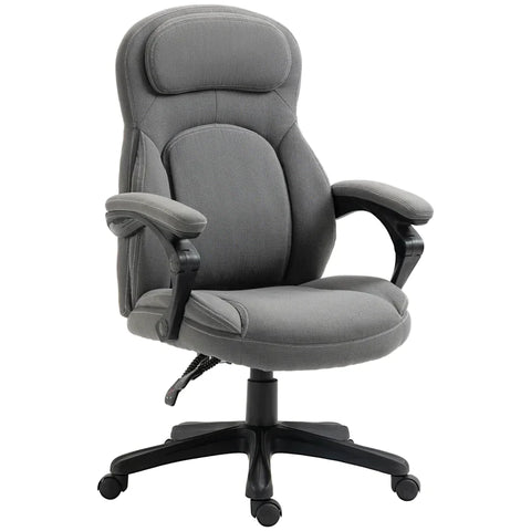 Rootz Office Chair - Desk Chair - Gaming Chair - With Castors Tilt Angle Of 149° - Polyester/Foam/Nylon - Grey - 71 cm x 69 cm x 122 cm