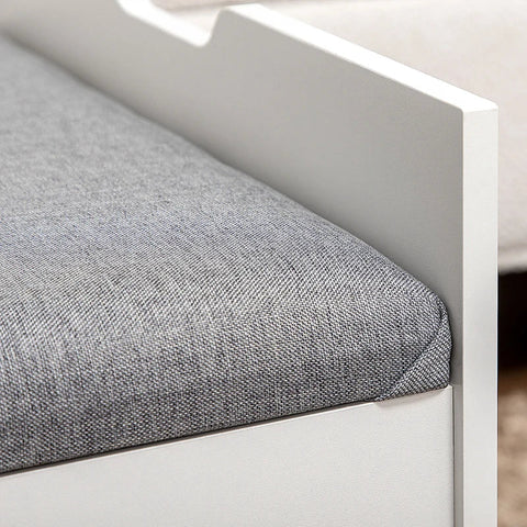 Rootz Cosmetic Table - Kaptafel - Met Spiegel - Kruk - Lade - Opbergruimte - Wit - 60 x 40 x 114cm